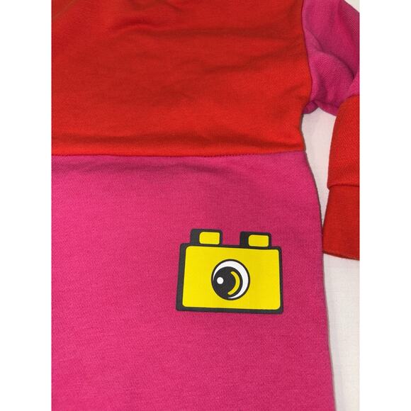 Adidas x Lego Magenta Duplo Jumpsuit Pajama Baby Unisex Size 12 Month Outfit - Picture 12 of 14